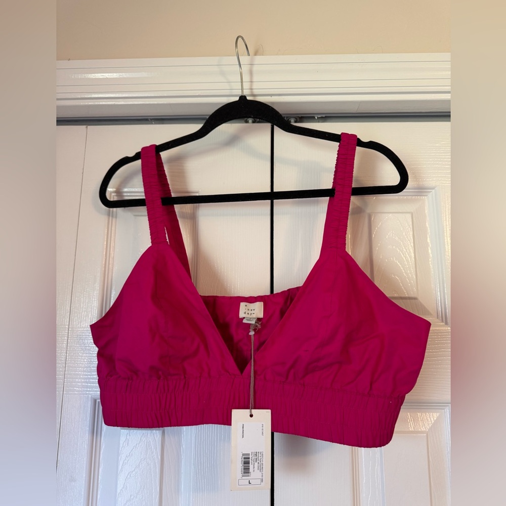 A New Day 2-Piece Skirt & Bralette Set in Pink - Large NWT